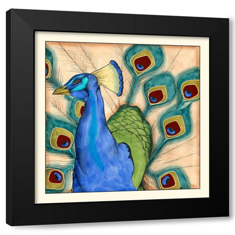 Eccentric Bird II Black Modern Wood Framed Art Print with Double Matting by Goldberger, Jennifer