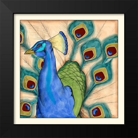 Eccentric Bird II Black Modern Wood Framed Art Print by Goldberger, Jennifer