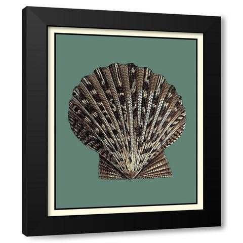 Oceans Treasure IV Black Modern Wood Framed Art Print by Vision Studio