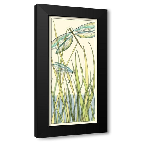 Gossamer Dragonflies I Black Modern Wood Framed Art Print with Double Matting by Zarris, Chariklia