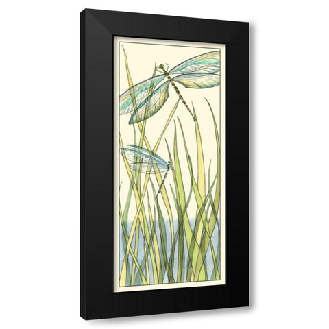 Gossamer Dragonflies I Black Modern Wood Framed Art Print by Zarris, Chariklia