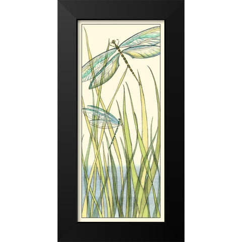 Gossamer Dragonflies I Black Modern Wood Framed Art Print by Zarris, Chariklia