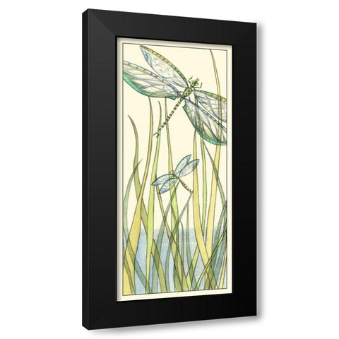 Gossamer Dragonflies II Black Modern Wood Framed Art Print by Zarris, Chariklia