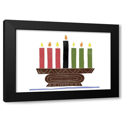 Kwanzaa Celebration Collection A Black Modern Wood Framed Art Print by Vess, June Erica