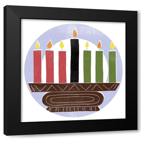 Kwanzaa Celebration Collection C Black Modern Wood Framed Art Print with Double Matting by Vess, June Erica