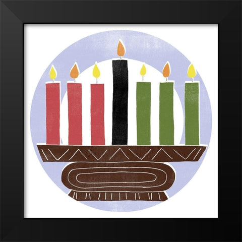 Kwanzaa Celebration Collection C Black Modern Wood Framed Art Print by Vess, June Erica