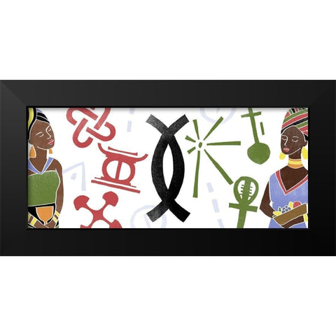 Kwanzaa Celebration Collection D Black Modern Wood Framed Art Print by Vess, June Erica