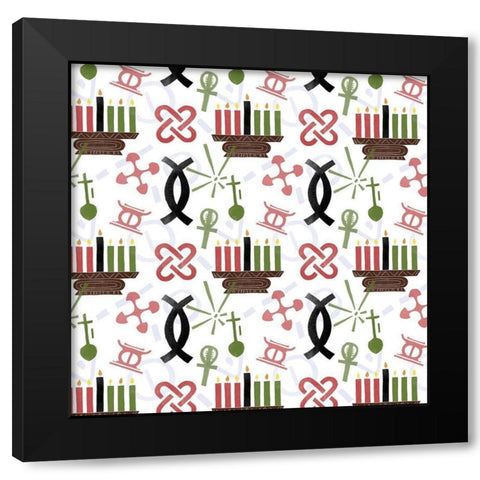 Kwanzaa Celebration Collection F Black Modern Wood Framed Art Print with Double Matting by Vess, June Erica