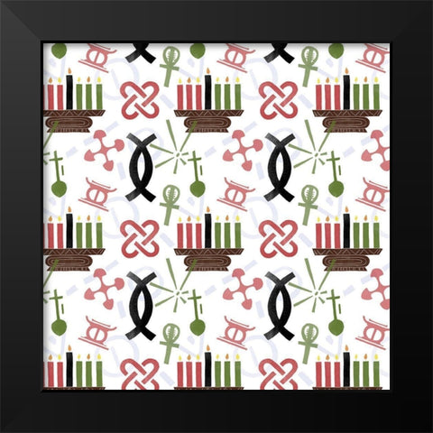 Kwanzaa Celebration Collection F Black Modern Wood Framed Art Print by Vess, June Erica