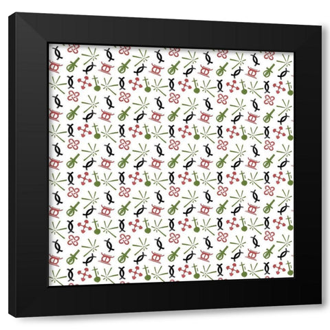 Kwanzaa Celebration Collection H Black Modern Wood Framed Art Print by Vess, June Erica