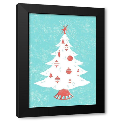Mid-Century Christmas Collection B Black Modern Wood Framed Art Print by Green, Jacob