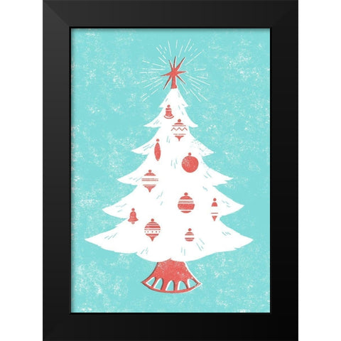 Mid-Century Christmas Collection B Black Modern Wood Framed Art Print by Green, Jacob