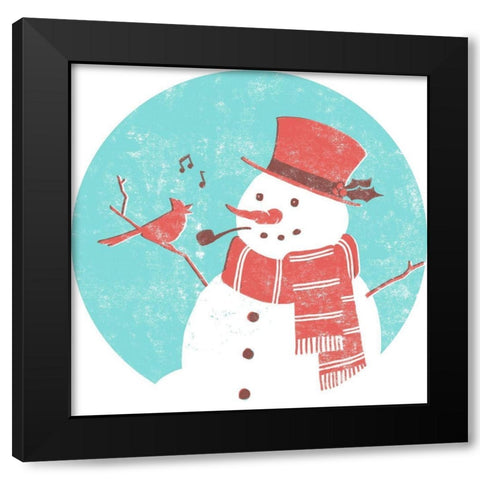 Mid-Century Christmas Collection C Black Modern Wood Framed Art Print by Green, Jacob