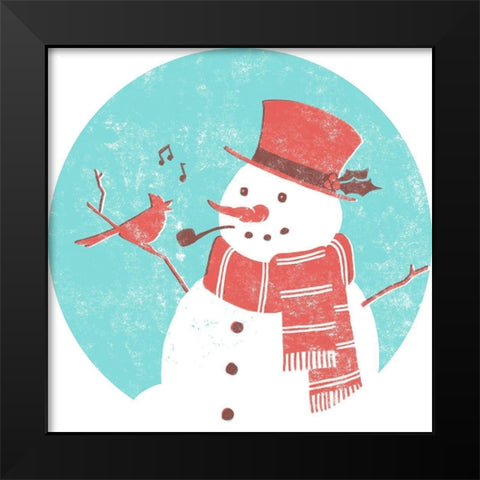 Mid-Century Christmas Collection C Black Modern Wood Framed Art Print by Green, Jacob