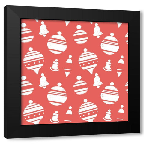 Mid-Century Christmas Collection F Black Modern Wood Framed Art Print with Double Matting by Green, Jacob