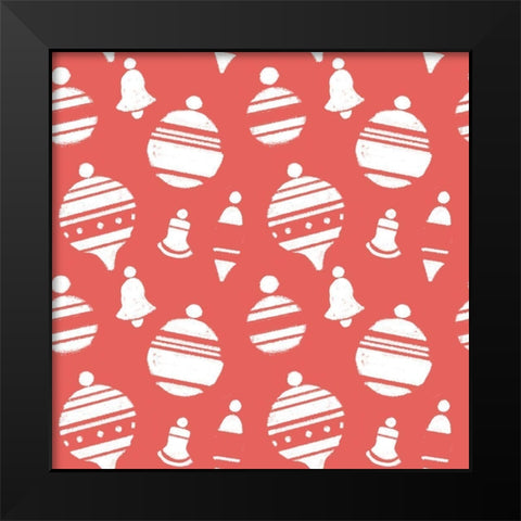 Mid-Century Christmas Collection F Black Modern Wood Framed Art Print by Green, Jacob
