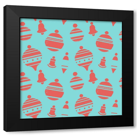 Mid-Century Christmas Collection G Black Modern Wood Framed Art Print with Double Matting by Green, Jacob