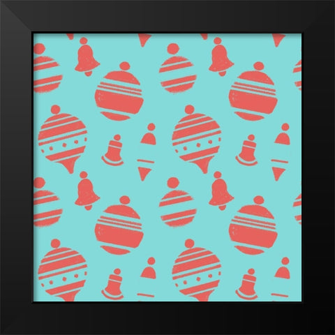 Mid-Century Christmas Collection G Black Modern Wood Framed Art Print by Green, Jacob