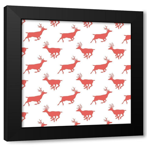 Mid-Century Christmas Collection H Black Modern Wood Framed Art Print by Green, Jacob