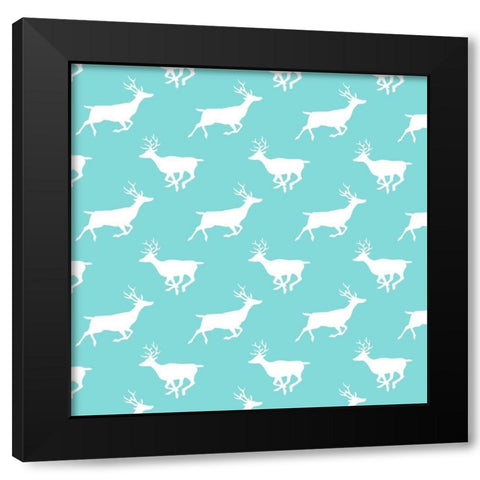 Mid-Century Christmas Collection I Black Modern Wood Framed Art Print by Green, Jacob
