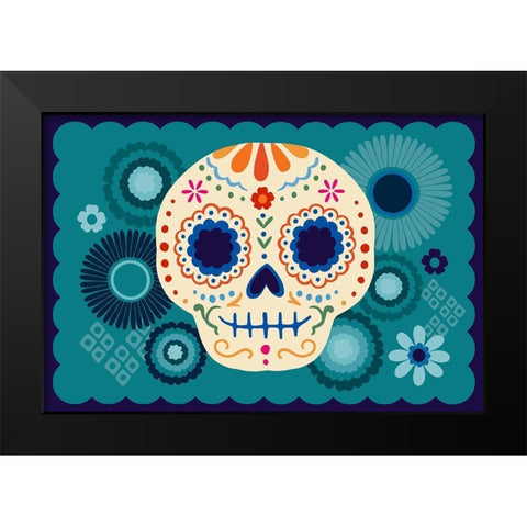 Calaveras Collection A Black Modern Wood Framed Art Print by Barnes, Victoria