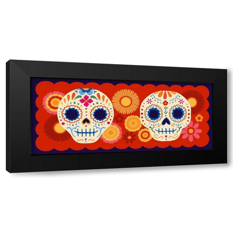 Calaveras Collection D Black Modern Wood Framed Art Print by Barnes, Victoria