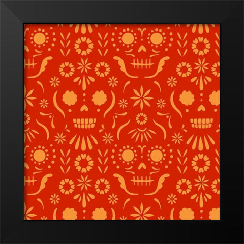 Calaveras Collection F Black Modern Wood Framed Art Print by Barnes, Victoria