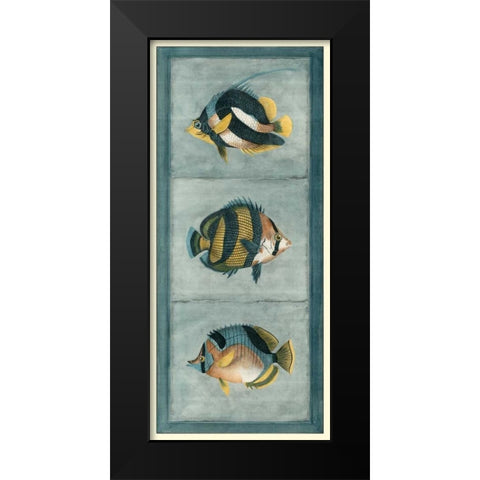 Tropical Fish Trio II Black Modern Wood Framed Art Print by Vision Studio