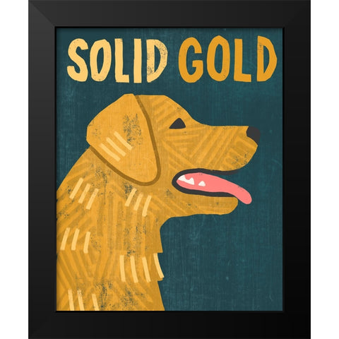 Solid Gold Black Modern Wood Framed Art Print by Inner Circle