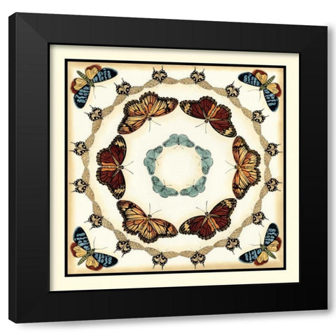 Butterfly Collector II Black Modern Wood Framed Art Print with Double Matting by Zarris, Chariklia