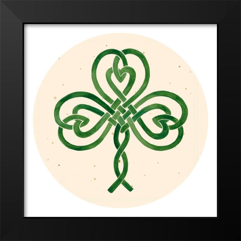 Gilded Shamrock Collection C Black Modern Wood Framed Art Print by Borges, Victoria
