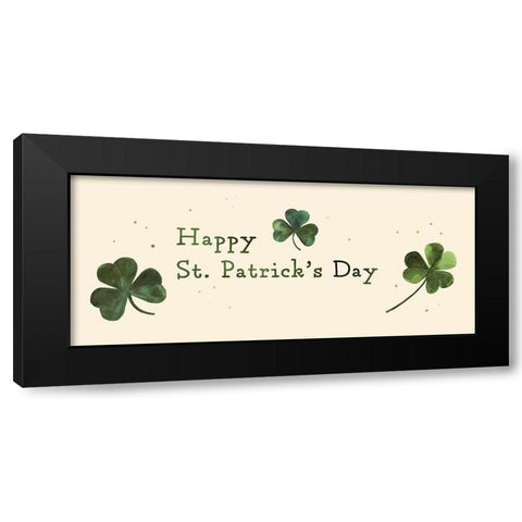 Gilded Shamrock Collection D Black Modern Wood Framed Art Print by Borges, Victoria