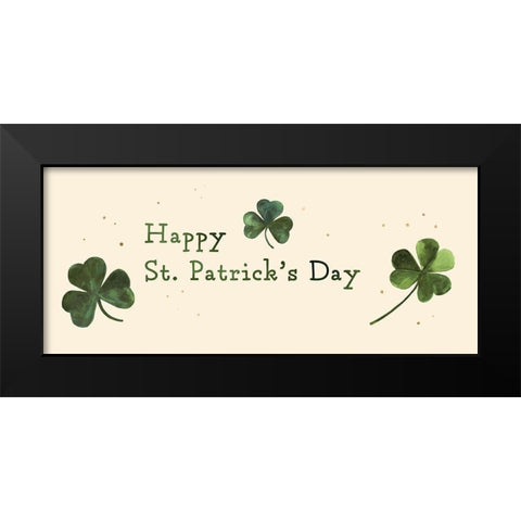 Gilded Shamrock Collection D Black Modern Wood Framed Art Print by Borges, Victoria