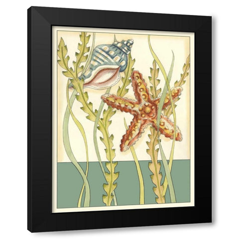 Shell Season I Black Modern Wood Framed Art Print with Double Matting by Zarris, Chariklia