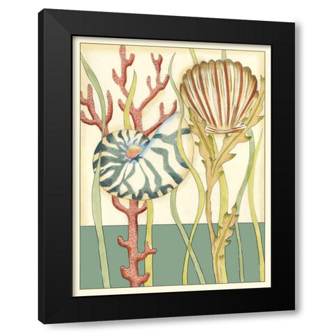 Shell Season III Black Modern Wood Framed Art Print with Double Matting by Zarris, Chariklia