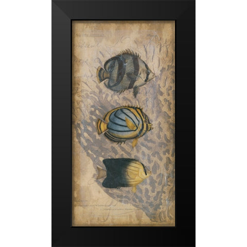 Ocean Trilogy I Black Modern Wood Framed Art Print by Vision Studio