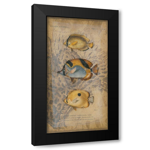Ocean Trilogy II Black Modern Wood Framed Art Print by Vision Studio