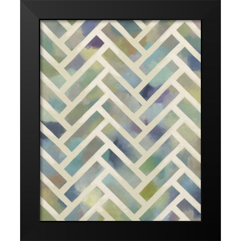 Random Symmetry III Black Modern Wood Framed Art Print by Zarris, Chariklia