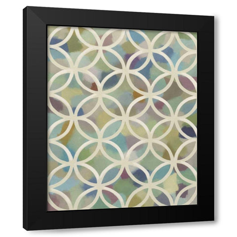 Random Symmetry IV Black Modern Wood Framed Art Print with Double Matting by Zarris, Chariklia