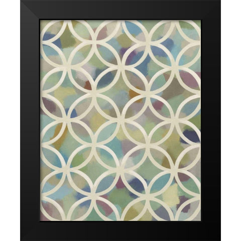 Random Symmetry IV Black Modern Wood Framed Art Print by Zarris, Chariklia