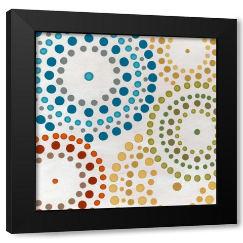 Mosaic Mandalas II Black Modern Wood Framed Art Print with Double Matting by Vess, June Erica