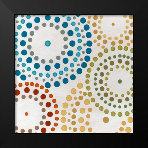 Mosaic Mandalas II Black Modern Wood Framed Art Print by Vess, June Erica