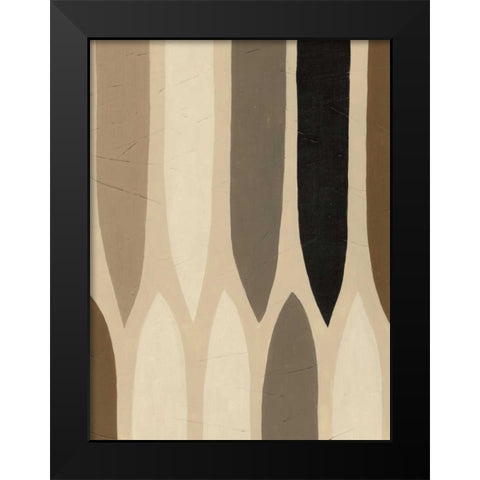 Inter Lock I Black Modern Wood Framed Art Print by Vess, June Erica