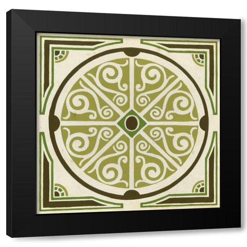 Garden Motif II Black Modern Wood Framed Art Print by Vess, June Erica