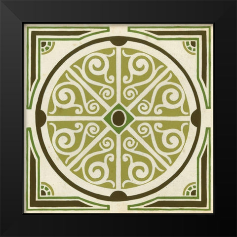 Garden Motif II Black Modern Wood Framed Art Print by Vess, June Erica