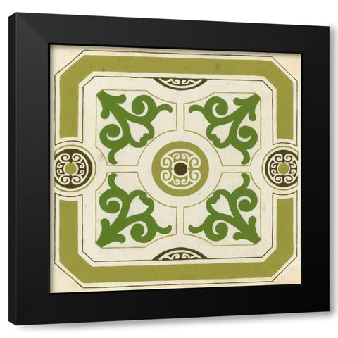 Garden Motif III Black Modern Wood Framed Art Print by Vess, June Erica