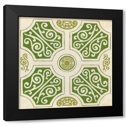 Garden Motif VII Black Modern Wood Framed Art Print by Vess, June Erica