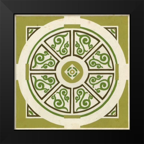 Garden Motif VIII Black Modern Wood Framed Art Print by Vess, June Erica