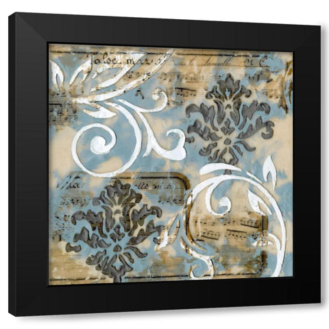 Notes and Scrolls II Black Modern Wood Framed Art Print with Double Matting by Goldberger, Jennifer