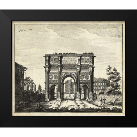 Constantines Arch Black Modern Wood Framed Art Print by Unknown